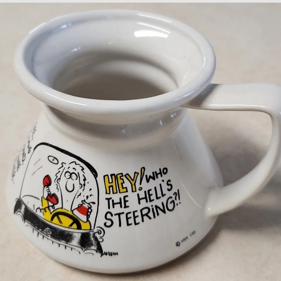 Vtg Travel Cup Mug Hallmark Shoebox Greetings Driving Original Box - Picture 3 of 9